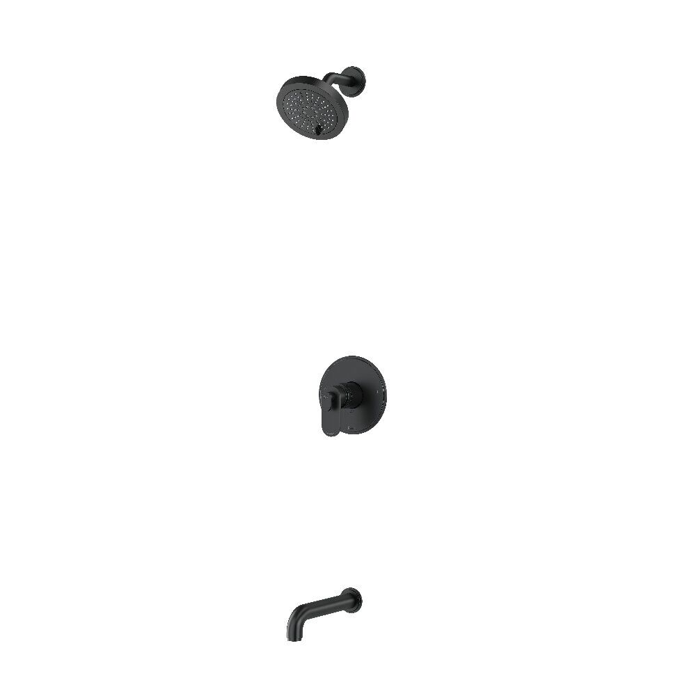 Riobel KIT4744AABK - Type T/P (Thermostatic/Pressure Balance) 1/2" Coaxial 2-Way No Share With Showerhead And Tub Spout Riobel KIT4744AABK - Type T/P (Thermostatic/Pressure Balance) 1/2" Coaxial 2-Way No Share With Showerhead And Tub Spout