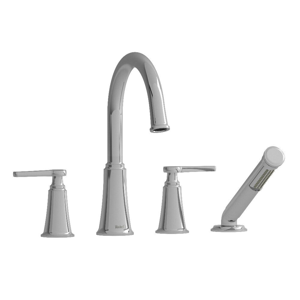 Riobel MMRD12JC - Momenti™ 4-Hole Deck Mount Tub Filler With C-Spout Riobel MMRD12JC - Momenti™ 4-Hole Deck Mount Tub Filler With C-Spout