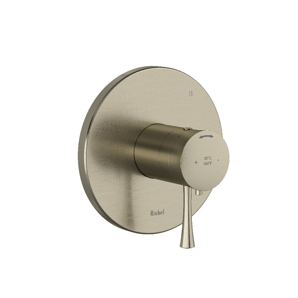 Riobel TEDTM45BN - Edge 1/2" Therm & Pressure Balance Trim With 5 Functions Riobel TEDTM45BN - Edge 1/2" Therm & Pressure Balance Trim With 5 Functions