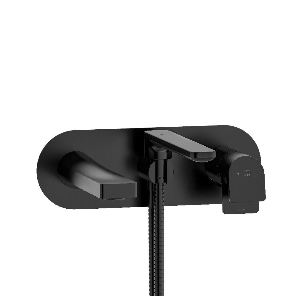 Riobel TOD21BK - Ode Wall Mount Tub Filler Trim Riobel TOD21BK - Ode Wall Mount Tub Filler Trim