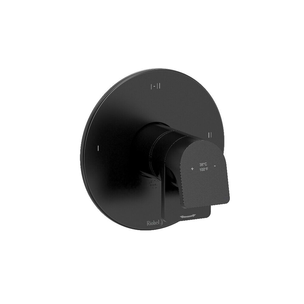 Riobel TOD23BK - Ode™ 1/2" Therm & Pressure Balance Trim With 3 Functions Riobel TOD23BK - Ode™ 1/2" Therm & Pressure Balance Trim With 3 Functions