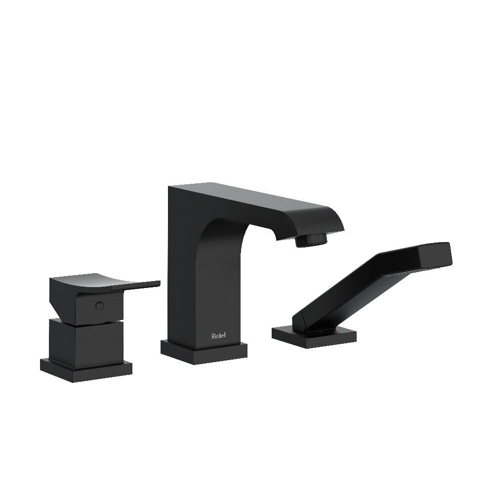 Riobel TZO10BK - 3-Piece Deck-Mount Tub Filler With Handshower Trim Riobel TZO10BK - 3-Piece Deck-Mount Tub Filler With Handshower Trim