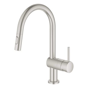 Grohe – Minta Single-Handle Pull Down Kitchen Faucet Dual Spray 1.75 GPM With Touch Technology